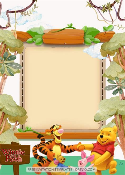 Winnie the Pooh Invitation Template 9