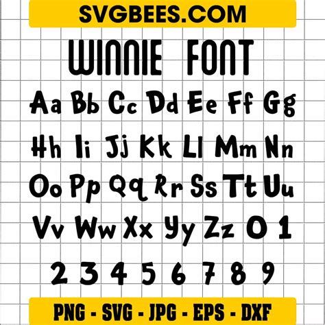 Winnie the Pooh invitation template with playful fonts