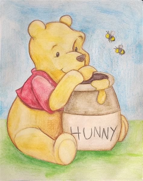 Winnie the Pooh watercolor template design