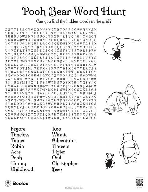 Winnie the Pooh Word Searches