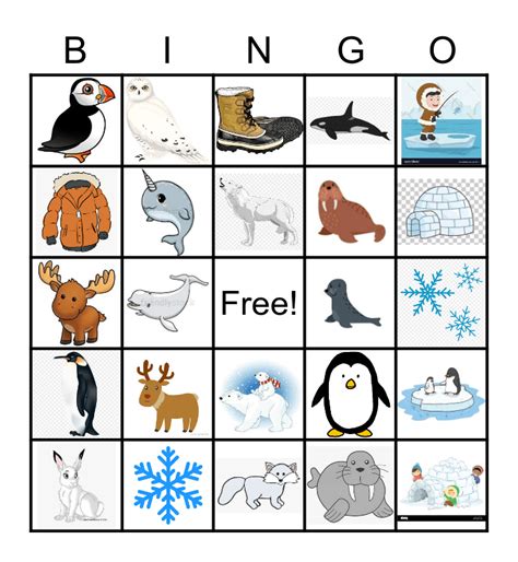 Winter Animals Bingo