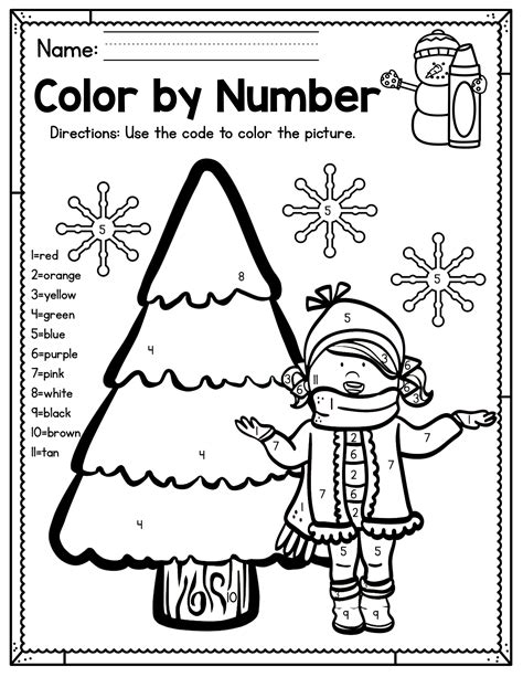 Winter Berries Color by Number Printable