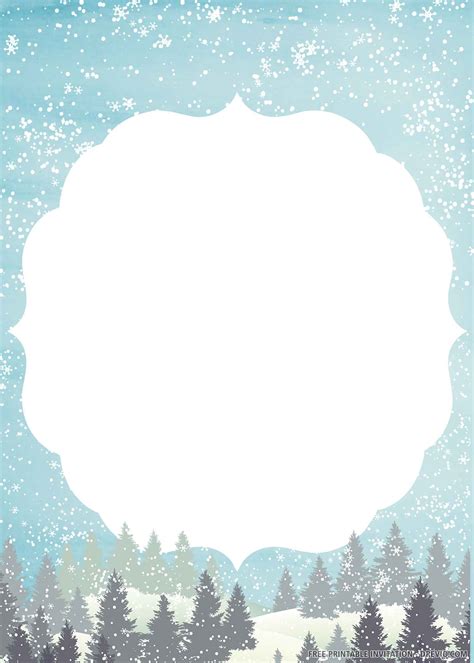 Winter Birthday Party Invitation Template