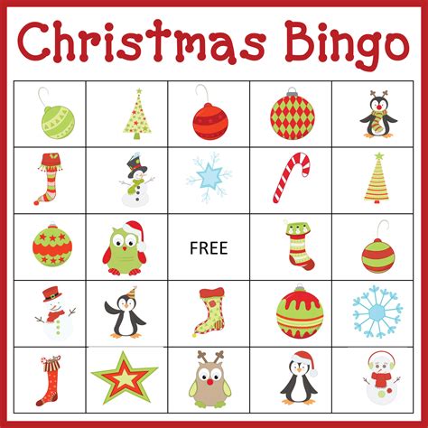 Winter Holiday Bingo