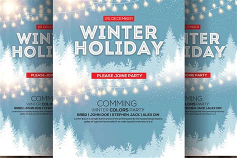 Winter Holiday Flyer Templates