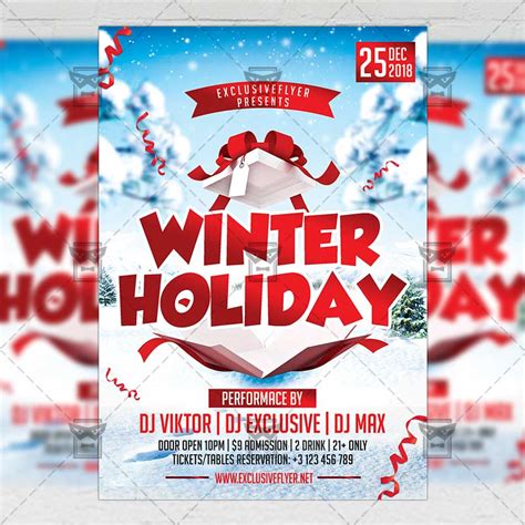 Winter Holiday Flyer Template