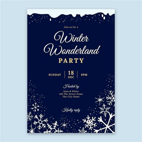 Winter Holiday Party Invitation Template