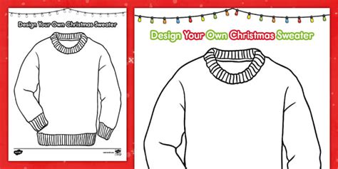 Winter Holiday Sweater Design Template