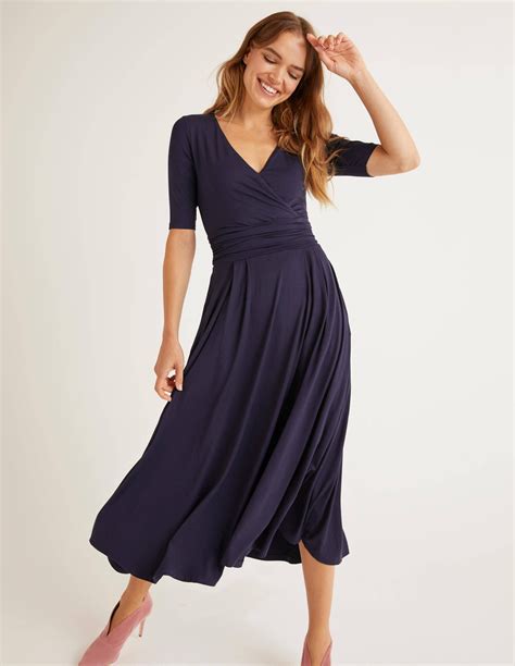 Winter Navy Midi Dress