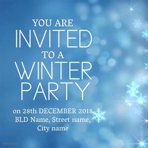 Winter Party Invitation Templates Free Download