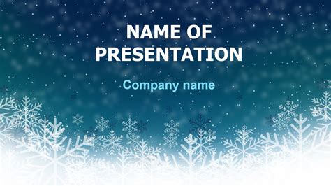 Winter PPT template image