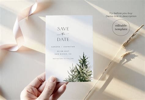 winter save the date template