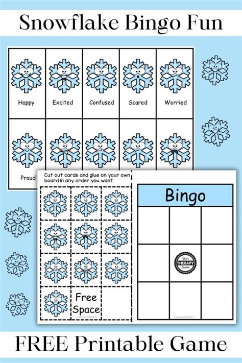 Winter Snowflakes Bingo