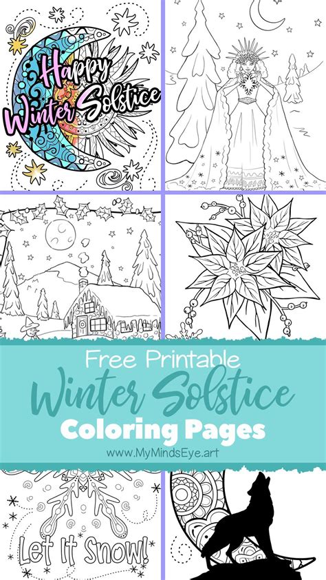 Winter Solstice Coloring Pages for Print