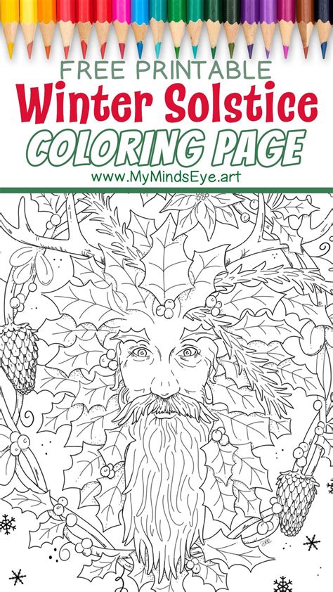 Winter Solstice Coloring Pages to Print for Free