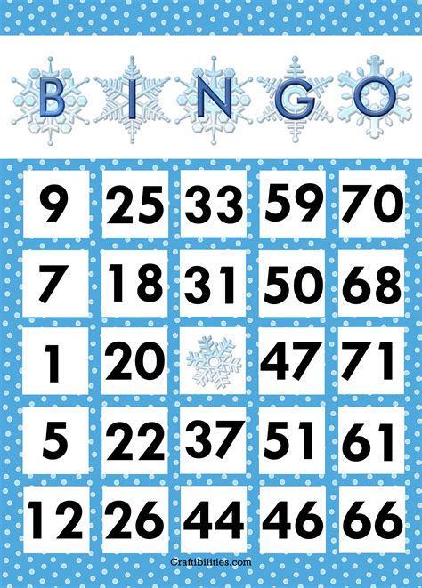 Winter Themed Bingo Printables