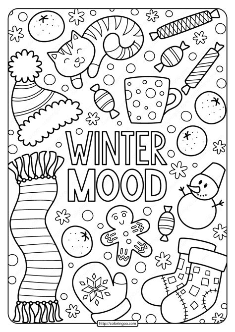 Winter-Themed Coloring Page