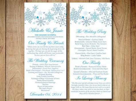 Winter Wedding Program Template