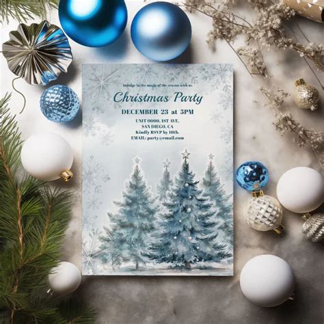 Winter Wonderland Christmas Party Invitation