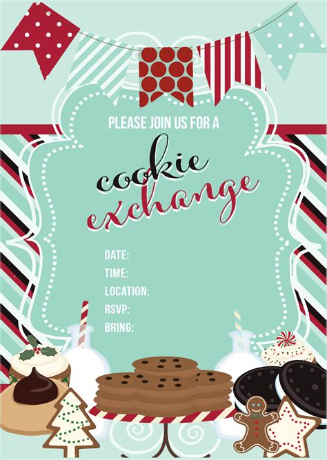 Winter Wonderland Cookie Exchange Invitation Template