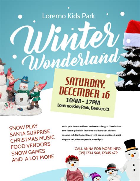 Winter Wonderland Flyer Template