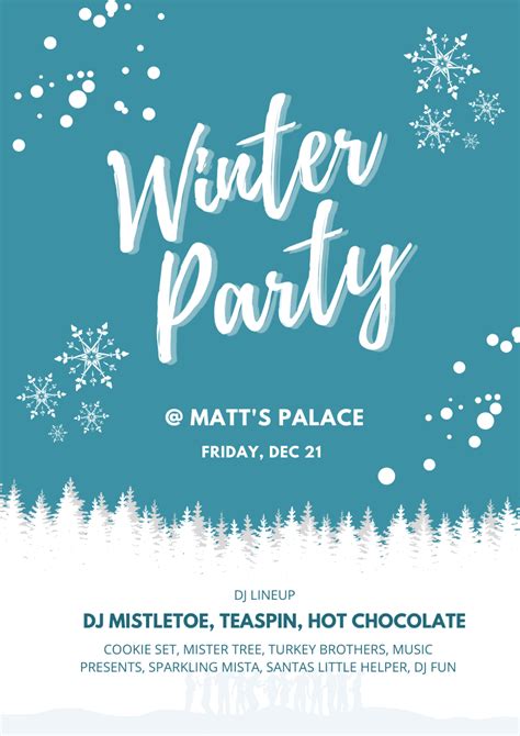 Winter Wonderland Flyer Template Free