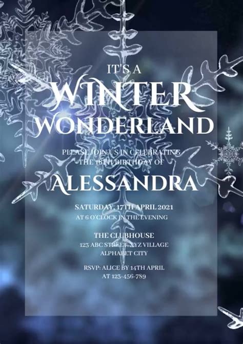 Winter Wonderland Invitation Design Elements