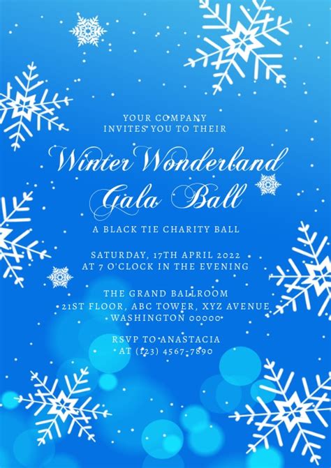 Winter Wonderland Invitation Template 4