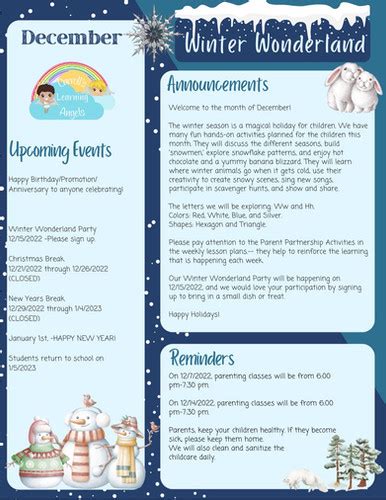 Winter Wonderland Newsletter Template