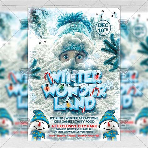 Winter Wonderland Party Flyer Template