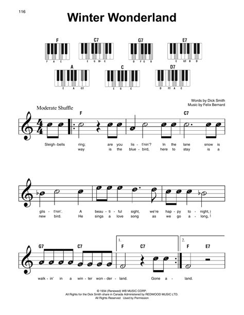 Winter Wonderland Piano Sheet Music