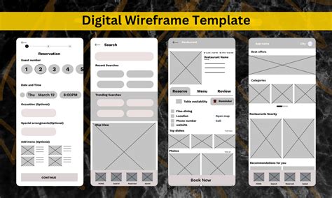 Wireframe template for PowerPoint presentations