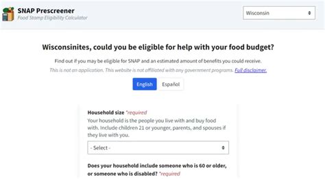 Wisconsin Food Stamps Eligibility