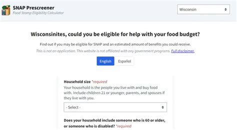 Wisconsin Food Stamps Eligibility Requirements