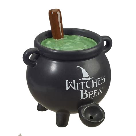 A witch's brew cauldron with dry ice for a spooky effect