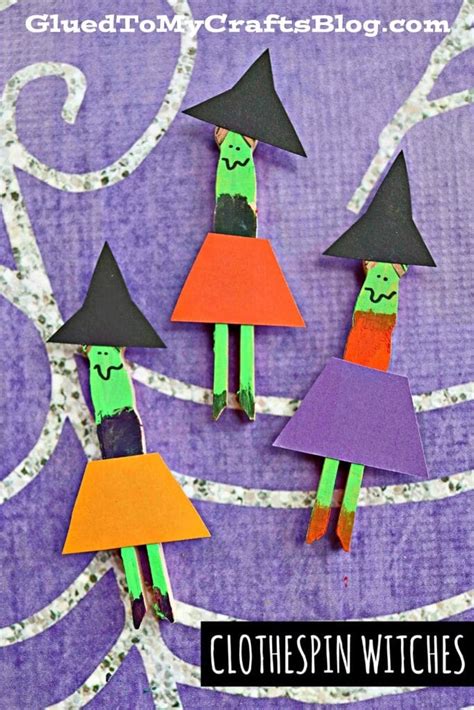 Witch Clothespin Puppet