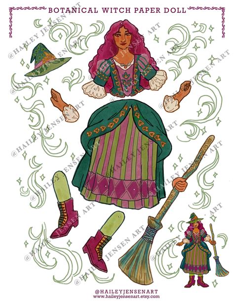 Witch paper doll