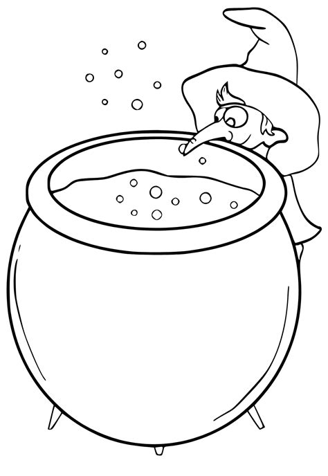 Witchs Brew Coloring Page For Kids