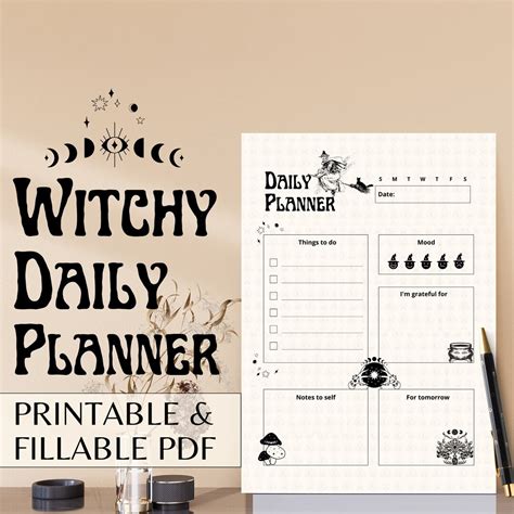 Witchy planner pages