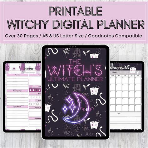 Witchy planner printables