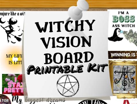 Witchy vision board template