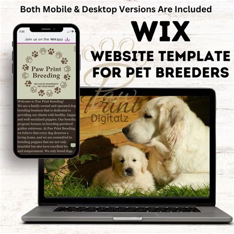 Wix Dog Breeder Template Example