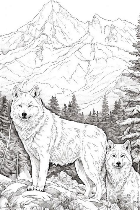 Wolf coloring pages free printable fun for kids