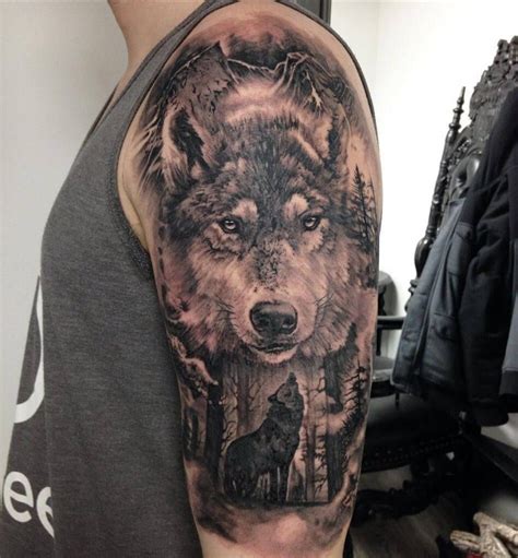 Wolf pack tattoo ideas for men