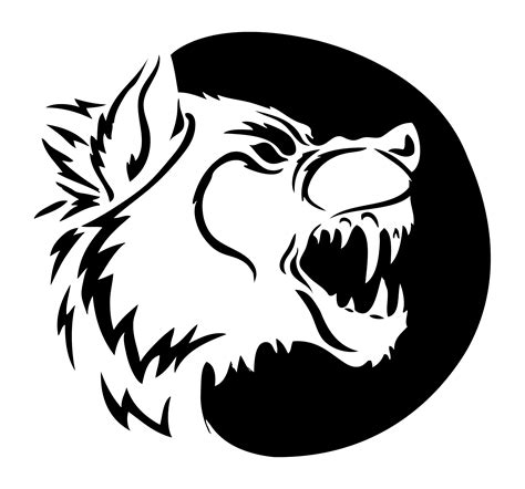 Wolf Pumpkin Carving Template Free