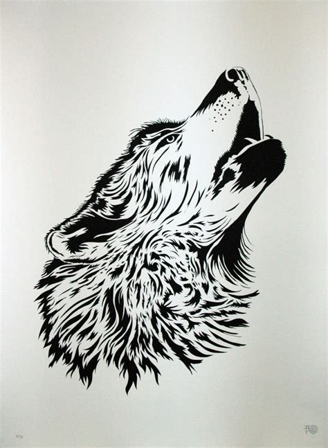 Wolf Stencil Art