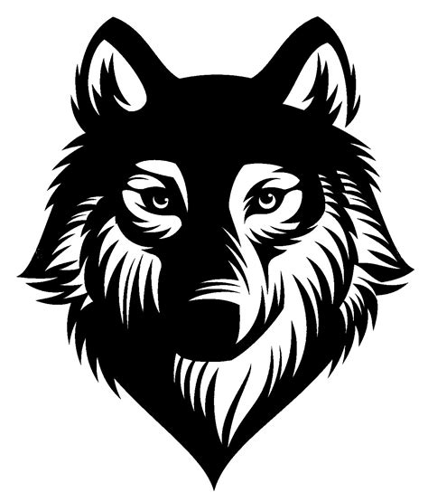 Wolf Stencil Printable for Art and Craft Projects