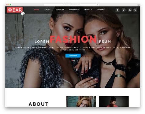 Women Apparel Website Design Template 9