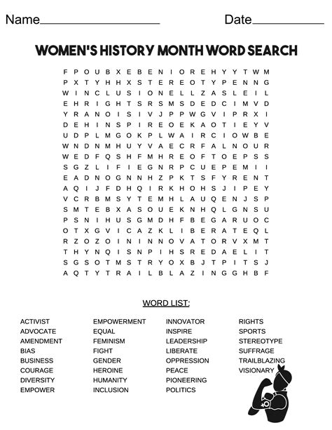 Women's History Month Word Search