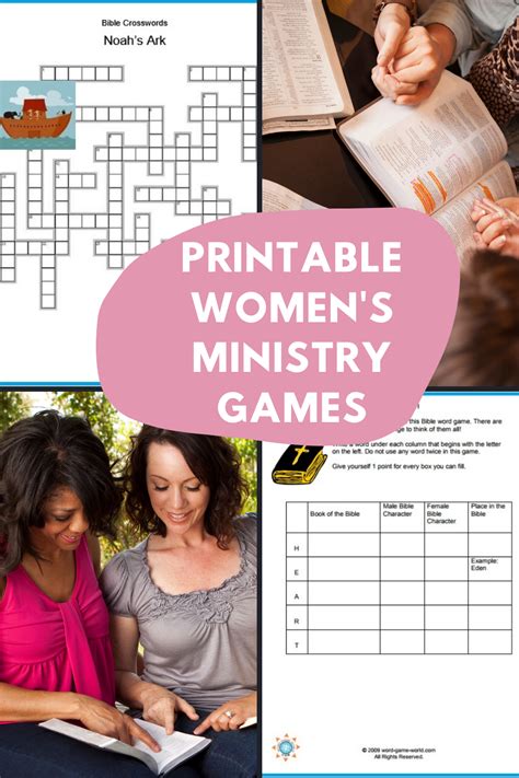 Women participating in various ministry activities